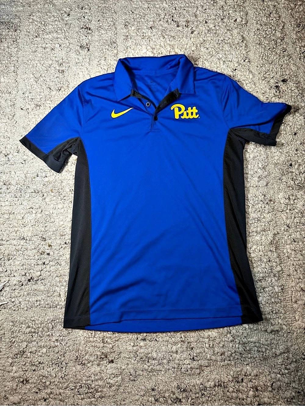 Nike Dri-FIT Polo Blue Black Size Medium